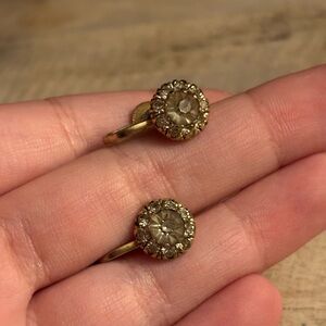 Vintage 1950s Vargas Gold Tone Screwback Earrings